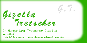 gizella tretscher business card